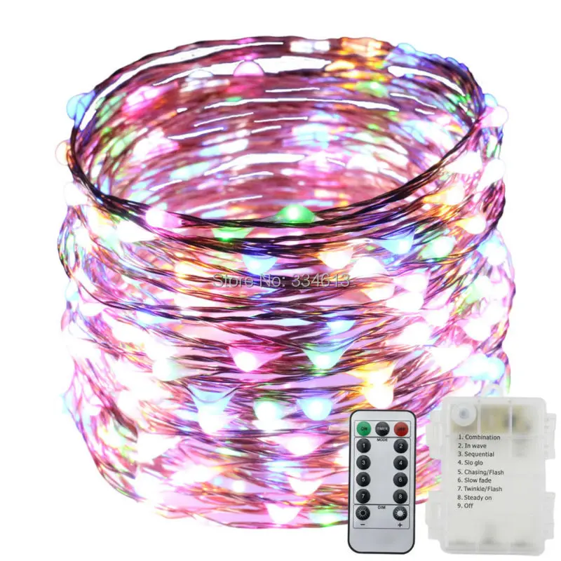 3AA питание от аккумулятора 12 м 39FT 120LED 8 Режим вспышки медный провод светодиодные