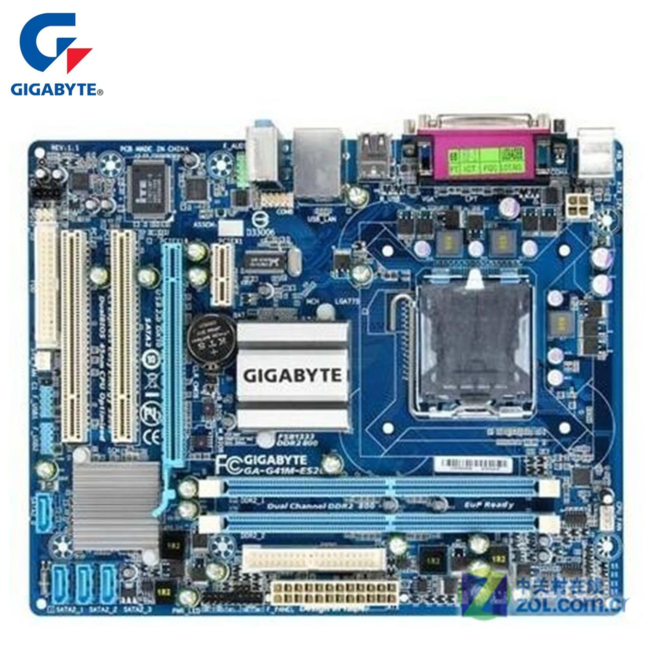 Материнская плата Gigabyte GA-G41M-ES2L, 100%, оригинальная, LGA 775, DDR2, 8 ГБ, G41, G41M-ES2L, для настольного ПК, SATA II, системная плата, б/у