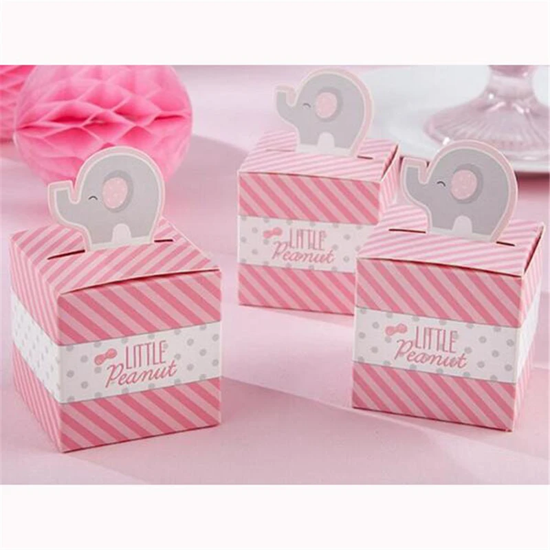 50 шт. розовый слон свадебные сувениры и подарки коробка для конфет украшения дня