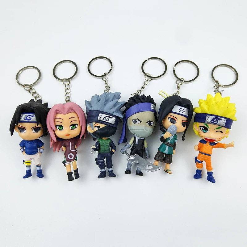 Два кольца в одном 12 шт./набор PVC аниме брелок Sakura производства компании &quotKakashi&quot