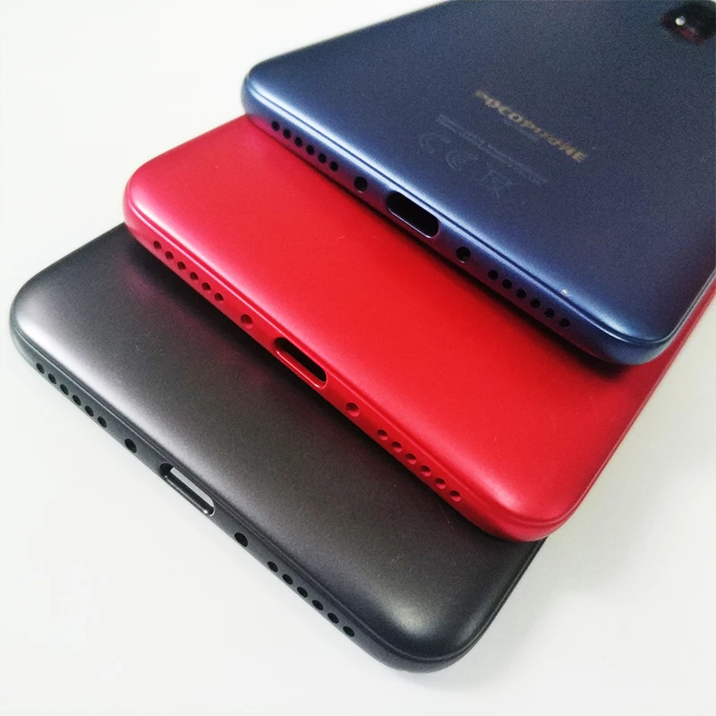 XIAOMI PocoPhone F1 батарея задняя крышка с ключ для боковой кнопки объектив камеры задняя дверь задний корпус чехол для XIAOMI poco F1 pocoF1