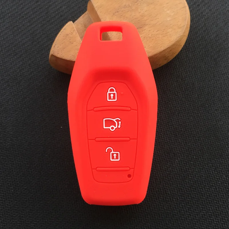 ZAD Silicone Rubber Car Key Case Cover Shell Skin Bag Holder set for Mahindra India Accessory 3 Buttons Fob Protection | Автомобили и