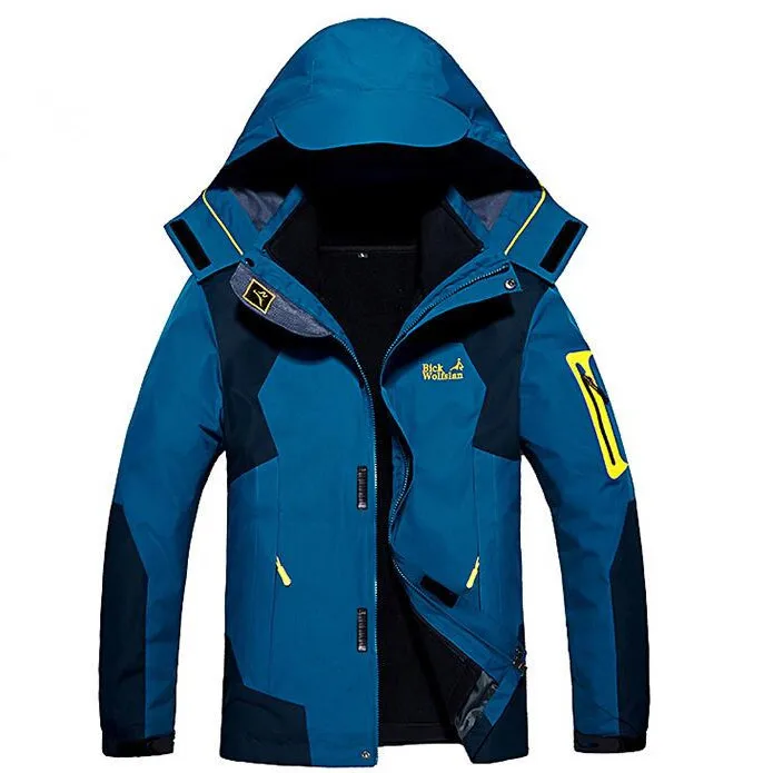 Plus Size 8XL Men's Winter Fleece 2 Pcs Jackets Outdoor Camping Climbing Skiing Fishing Hunting Waterproof Thermal Windbreaker