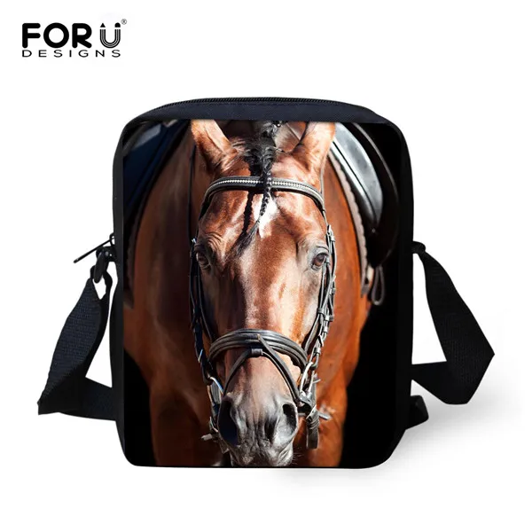 FORUDESIGNS/Crazy 3D Horse мужские сумки-мессенджеры детские маленькие сумки через плечо для мальчиков и женщин дизайнерские мини сумки через плечо с клапаном - Цвет: 3155E