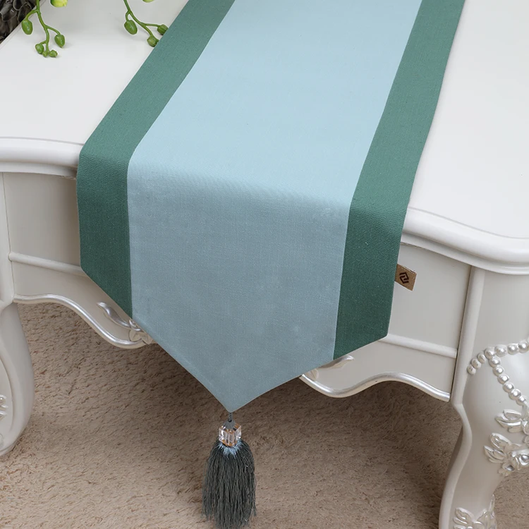 Длинное украшение простая скатерть из хлопка и льна для рождественской свадьбы