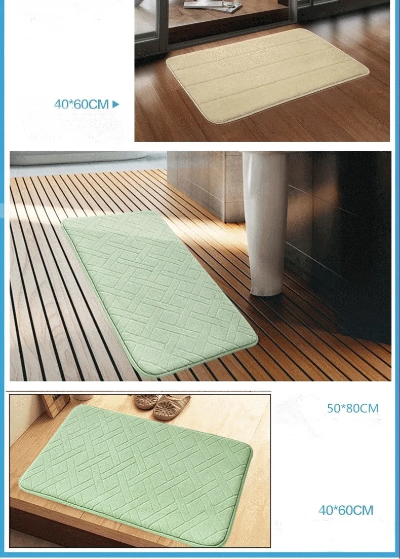 Коврик из пены с эффектом памяти NiceRug популярные модные водоотталкивающие