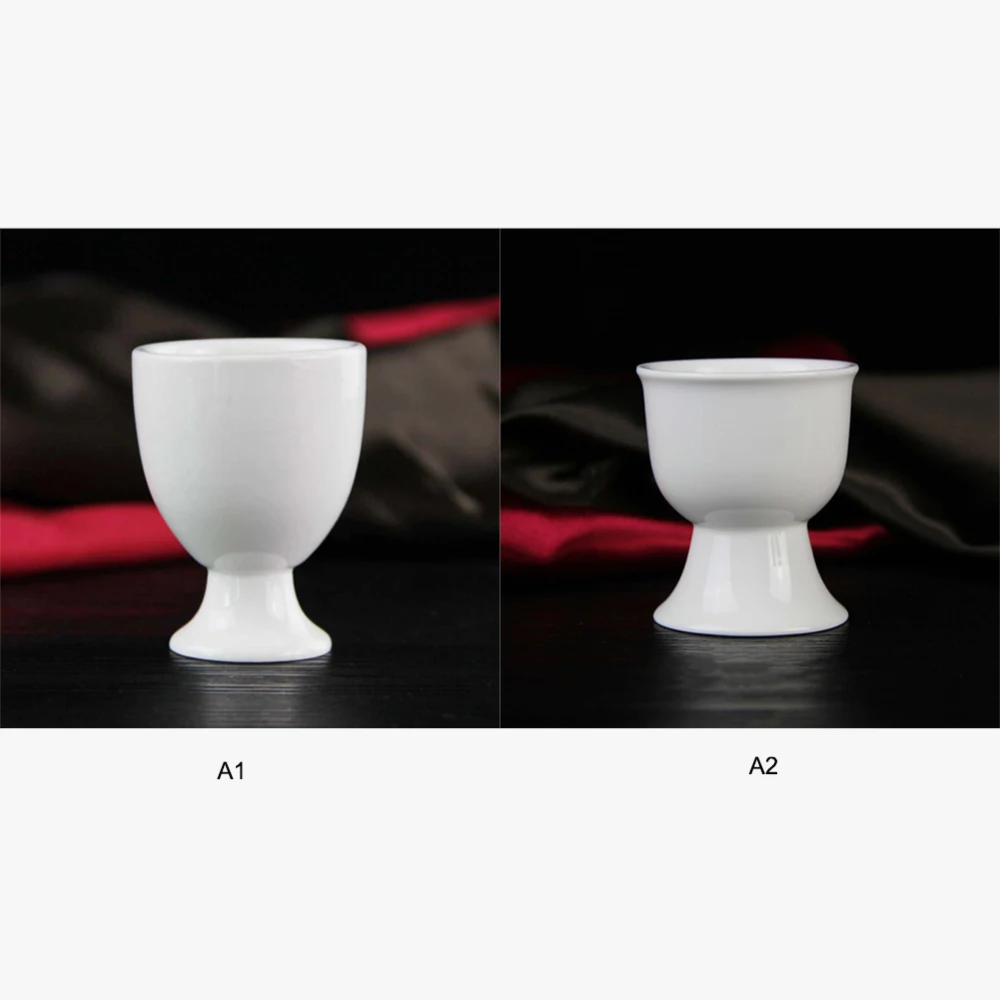 

4pcs Restaurant hotel porcelain egg holder for modern home ceramic white egg cup egg tray creative dinnerware