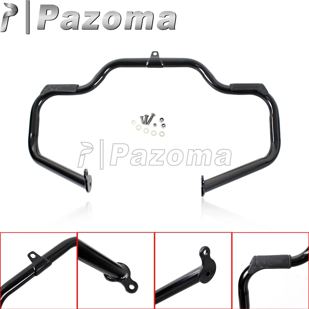 Глянец Черный шоссе рельса мотоцикла защита двигателя Crash бар для Harley Touring Road King