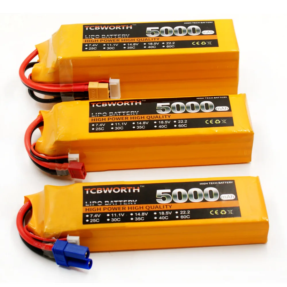 

TCBWORTH 7.4V 5000mAh 30C 2S RC LiPo battery For Airplane Quadrotor Helicopter Car Rechargeable Batteries LiPo Free Shipping
