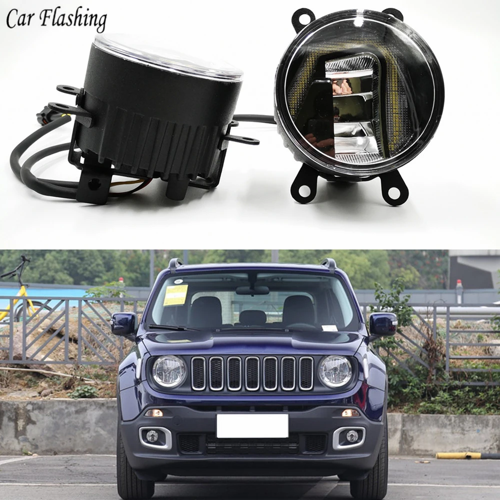 3 в 1 функции авто светодиодный для Jeep Renegade 2016 2017 2018 DRL Дневной светильник