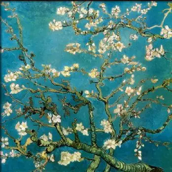 Картина маслом миндальных ветвей в цветах-картина Винсента Ван Гога-Цветочная на