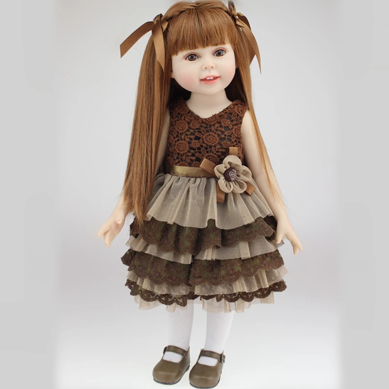 Многоцветная кукла для девочек 18 дюймов прекрасная кожа принцессы милые мягкие