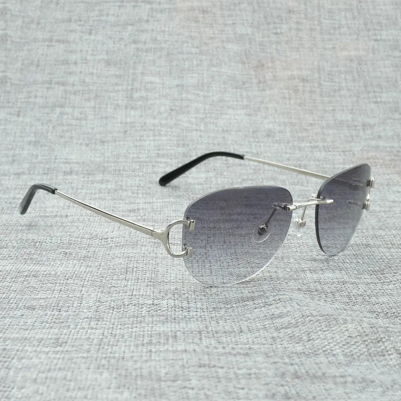 

Vintage Rimless C Wire Sunglasses Men Eyewear Women For Summer Luxury Eyeglasses Men Glasses Frame Oculos De Sol Las Gafas