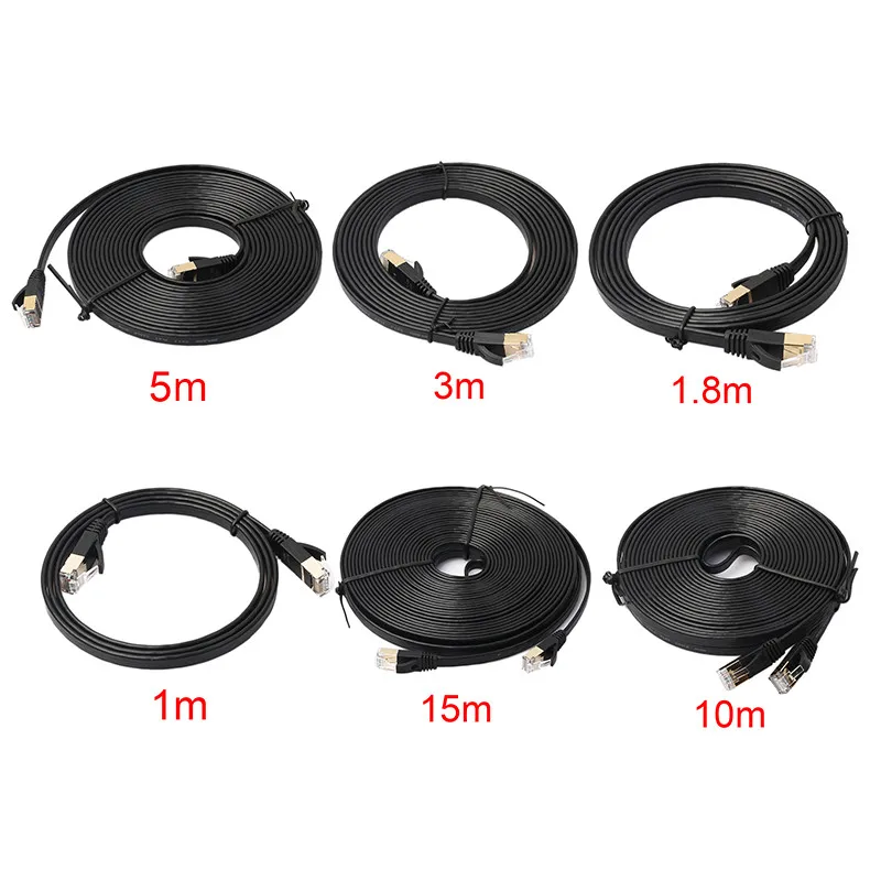 Кабель Ethernet Centechia 1 м/1 8 м/3 м/5 м/10 м/15 м CAT7 10 гигабитный сетевой кабель LAN плоские