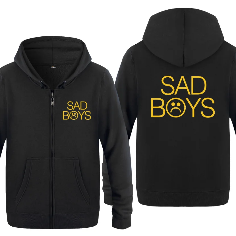 Рок н ВП YUNG Sad Boys толстовки Для мужчин в стиле хип хоп флисовая куртка на молнии с