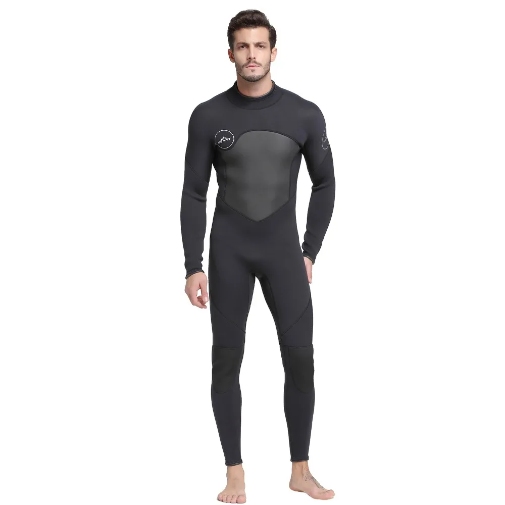 

SBART Men 3mm Neoprene Swim diving suit warm keeping patchwork Soft Wetsuit Fleece Lining swimwear long Spearfishing snorkeling