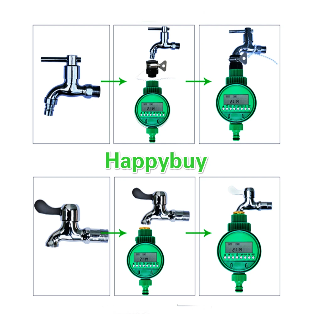 Electronic Garden Watering Timer Automatic LCD Display Screen Ball Valve Water Irrigation Controller System | Дом и сад