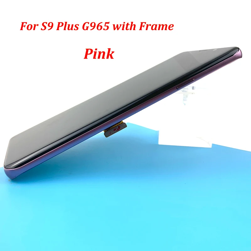 Замена AMOLED для SAMSUNG Galaxy S9 + ЖК сенсорный экран дигитайзер с рамкой G960 G965 дисплей
