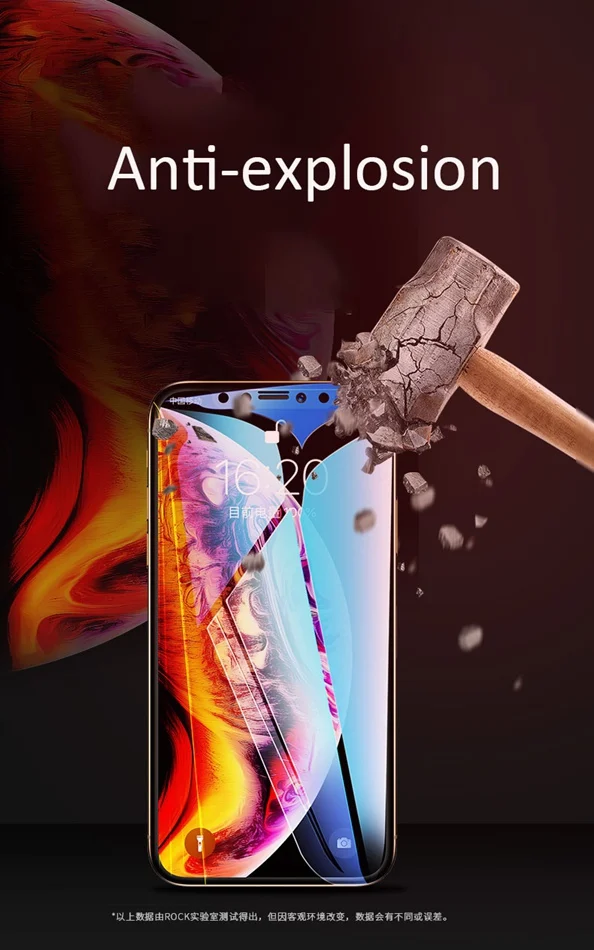 ROCK Защитная пленка для экрана, защита для iPhone X Xs Max, защитная пленка из закаленного стекла для iPhone 7 8 Plus