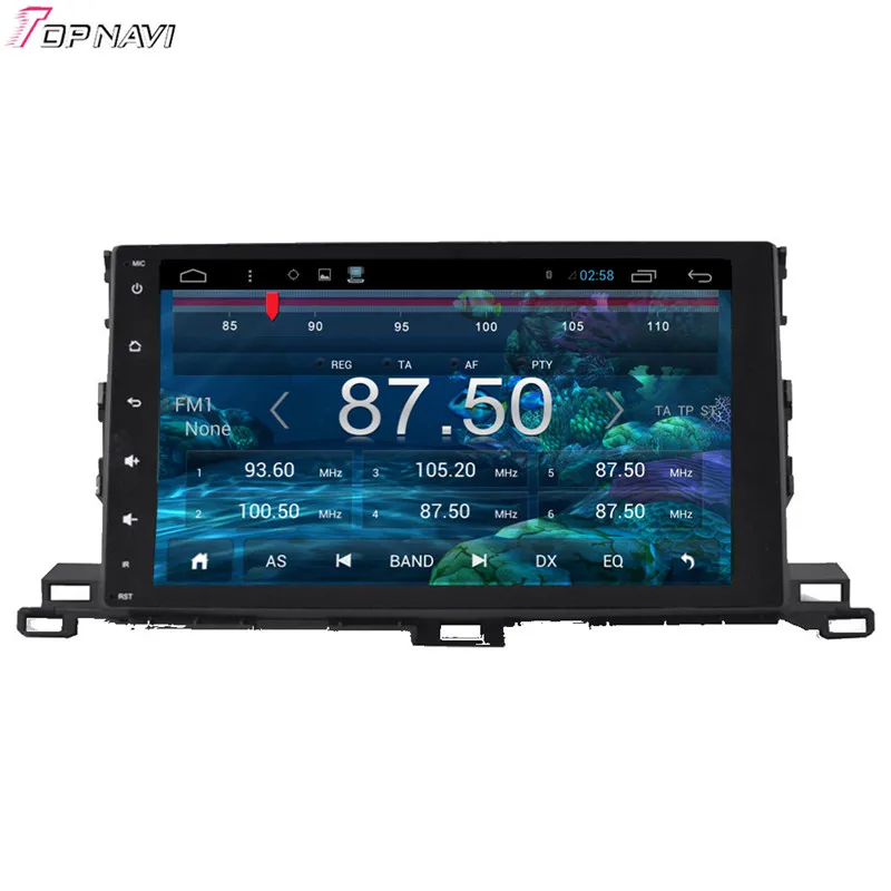 Topnavi четырехъядерный Android 6 0 Автомобильный GPS навигатор для Toyota Highlander 2015 Авторадио