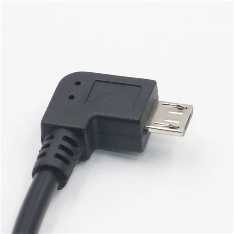 CatXaa 16 см Угловая головка Micro USB к кабелю OTG Зарядное устройство черный провод