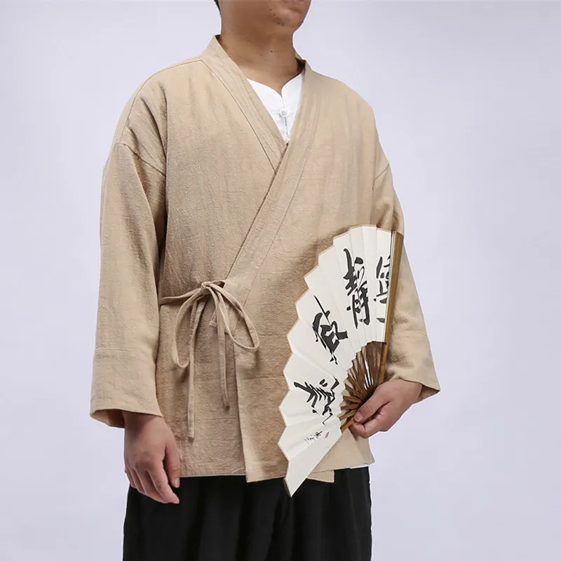 Helisopus традиционный китайский костюм династии Хань мужские рубашки кимоно в