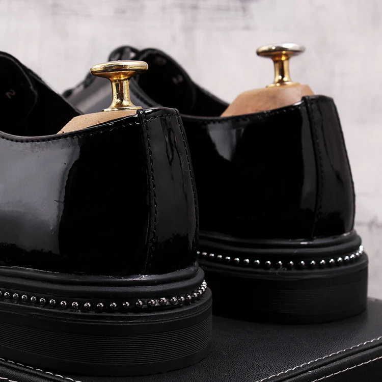 

Stephoes Men Fashion Dress Shoes Spring Autumn British Style Slip on Pointed Oxfords Shoes Business Office Black Wedding Shoes