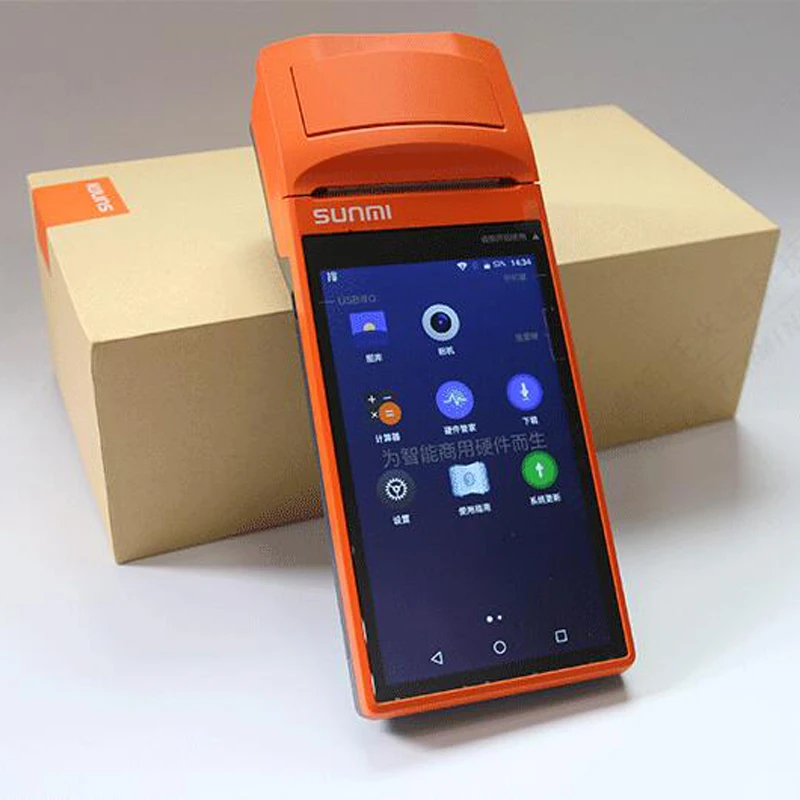 5 &quotдисплей Wifi/3g/Bluetooth ручной Мини Android Pos терминал с термопринтером сканер штрих