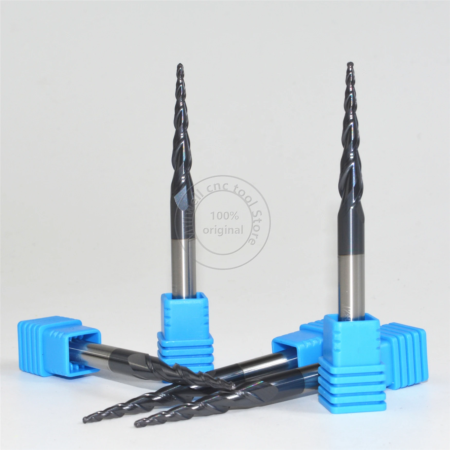 Бесплатная shipping 5PCS R0.75 * D6 30 5 75L 2F HRC55 твердосплавные конические концевые фрезы с