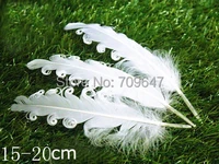 100pcslotwhite nagorie goose feathers15 20cmloose craft featherscostume designhair feathersfscinatorbridal hair piece