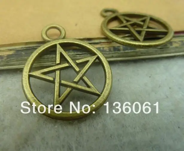 Vintage Bronze Moon Girl Pentacle Sunflower Heart Flower Pumpkin Head Charms Pendants For Jewelry Bracelet Mix style 10PCS P157 | Украшения