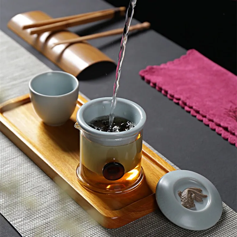 Поднос для чая NOOLIM из черного сандалового дерева китайская доска кунг фу блюдца с