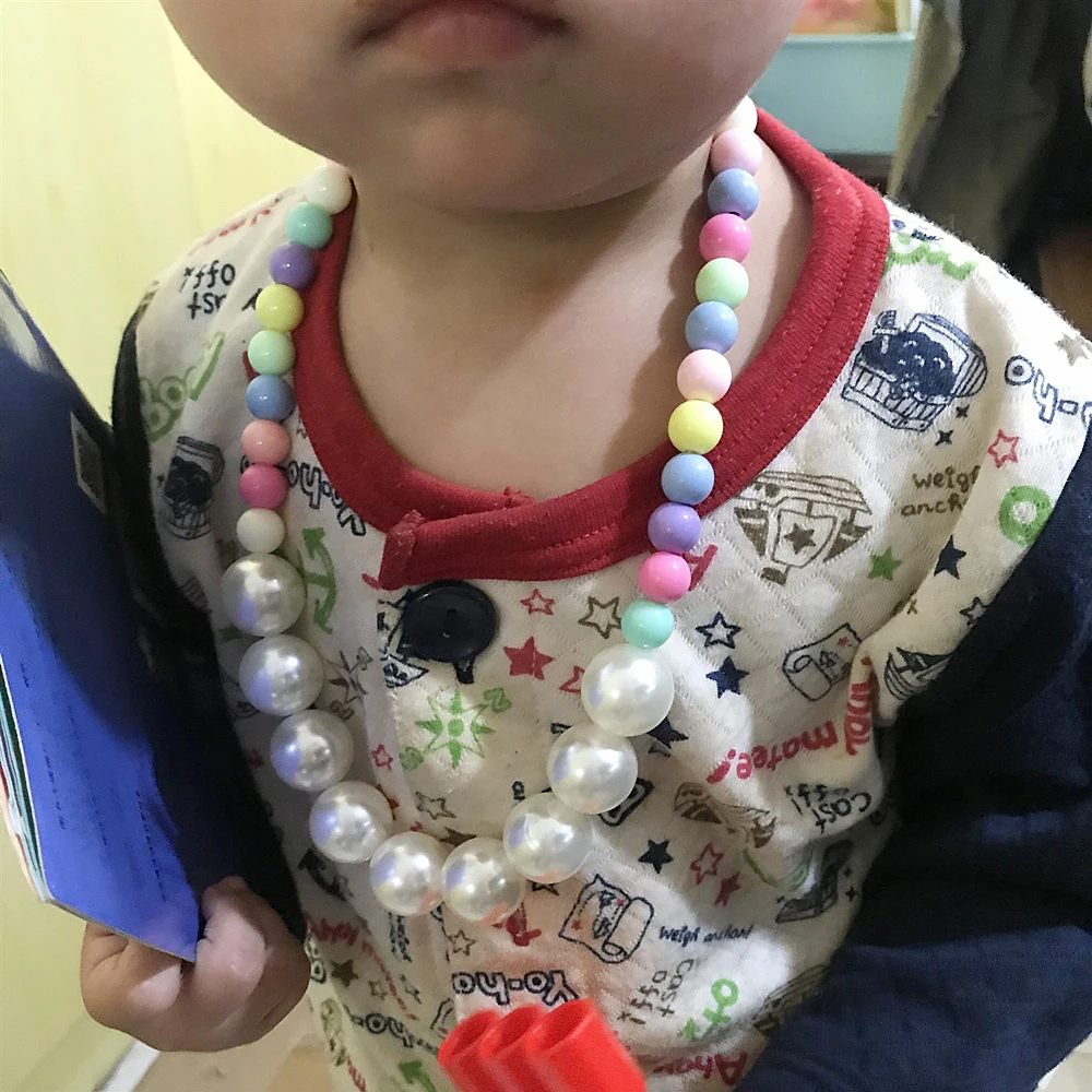 METOO Girls Jewelry for Kids Necklace Bracelet Beads Resin Ball Candy Color Princess Baby Multicolor Children | Украшения и