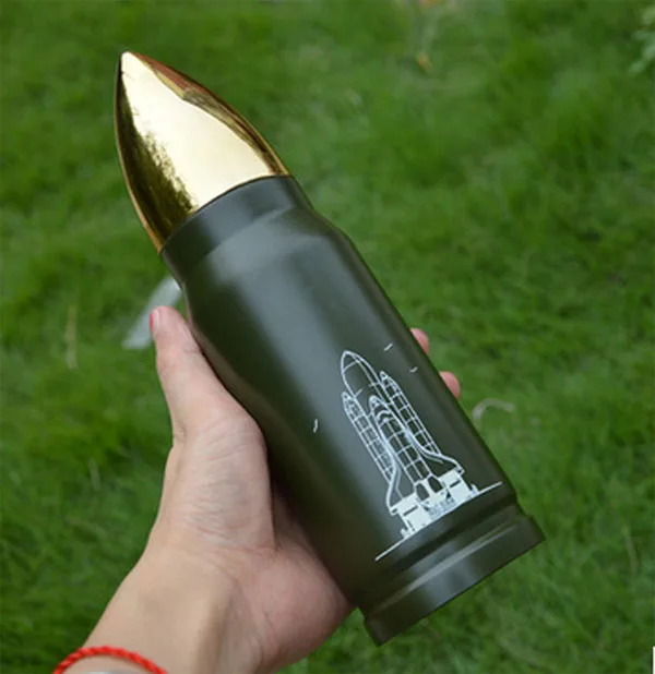 Нержавеющая чашка пули 350 мл ракета вакуумная колба бутылка для мужчин тепло