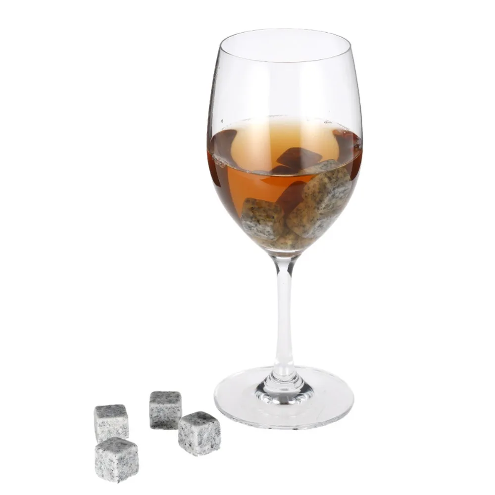 

6Pcs/9Pcs Natural Whiskey Stones Sipping Ice Cube Whisky Stone Beer Stone Whisky Rock Cooler Wedding Gift Favor Christmas Bar