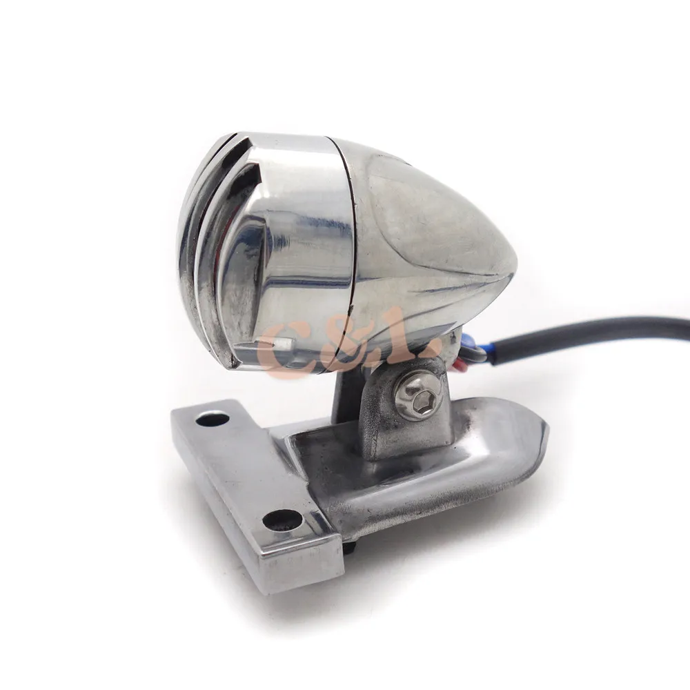 Хромированный полированный Ретро Металлический гриль задний тормоз подсветка