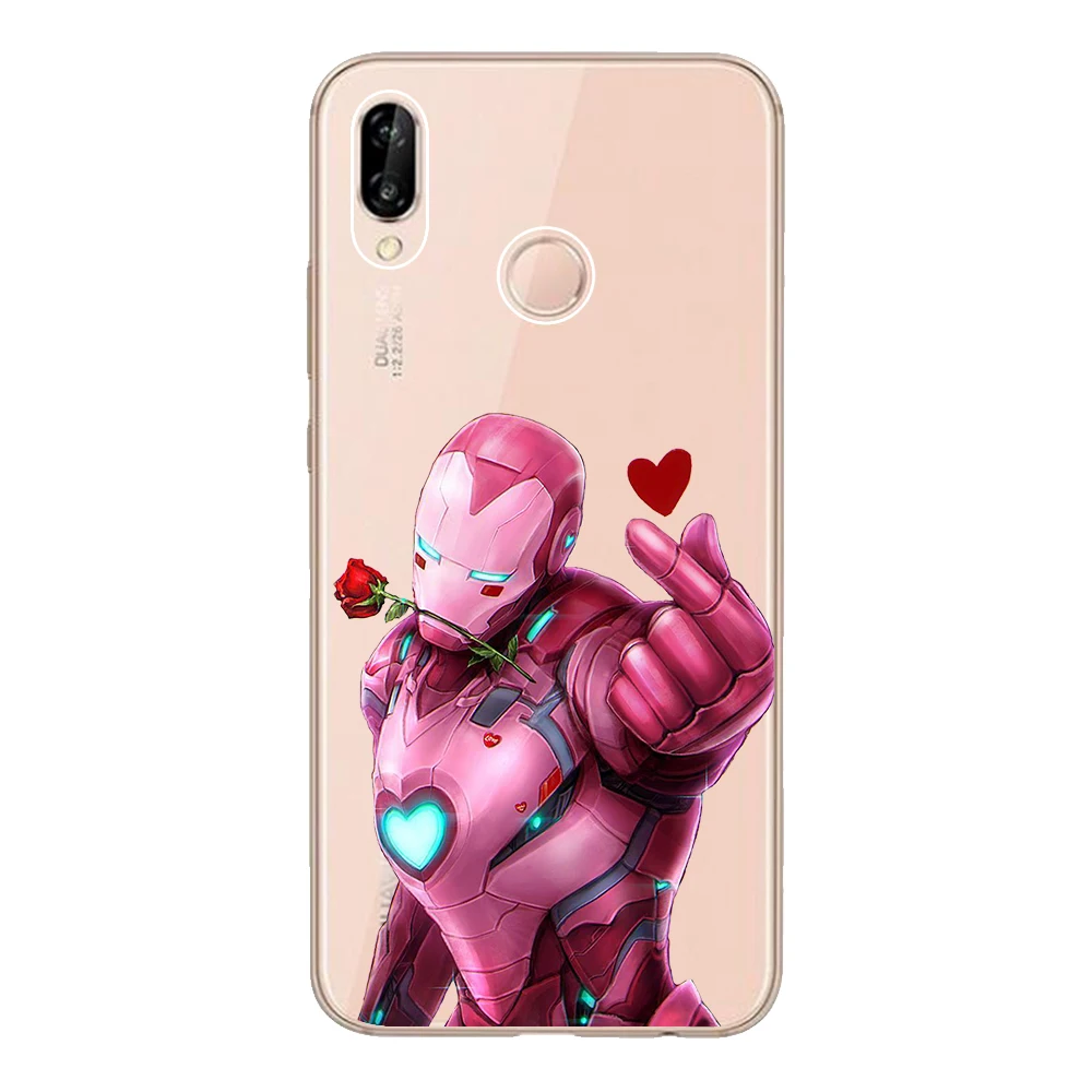 Мягкий чехол из ТПУ для Huawei P20 Lite 5 84 &quot силиконовый с человеком-пауком Железным