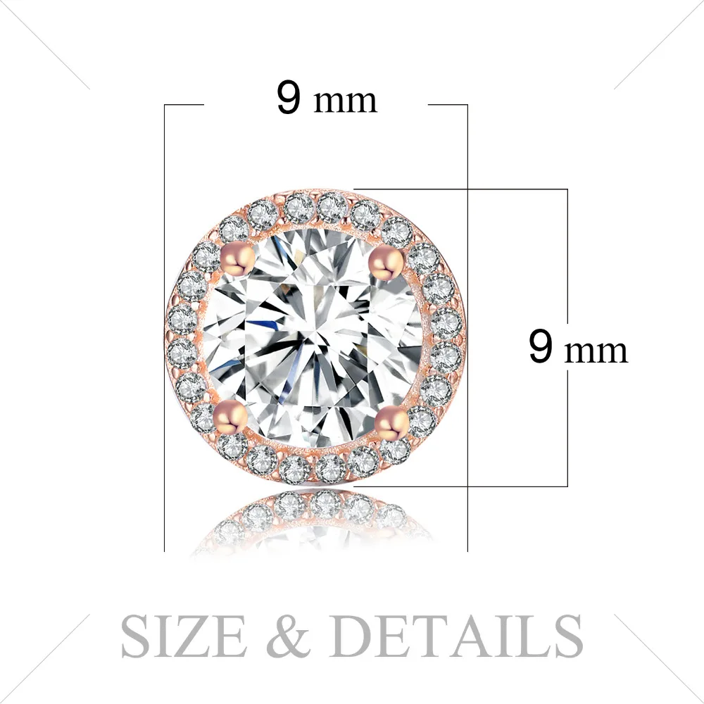 Jewelrypalace 925 пробы серебряные серьги Lavish розовое свечение золотистый цвет Круглый