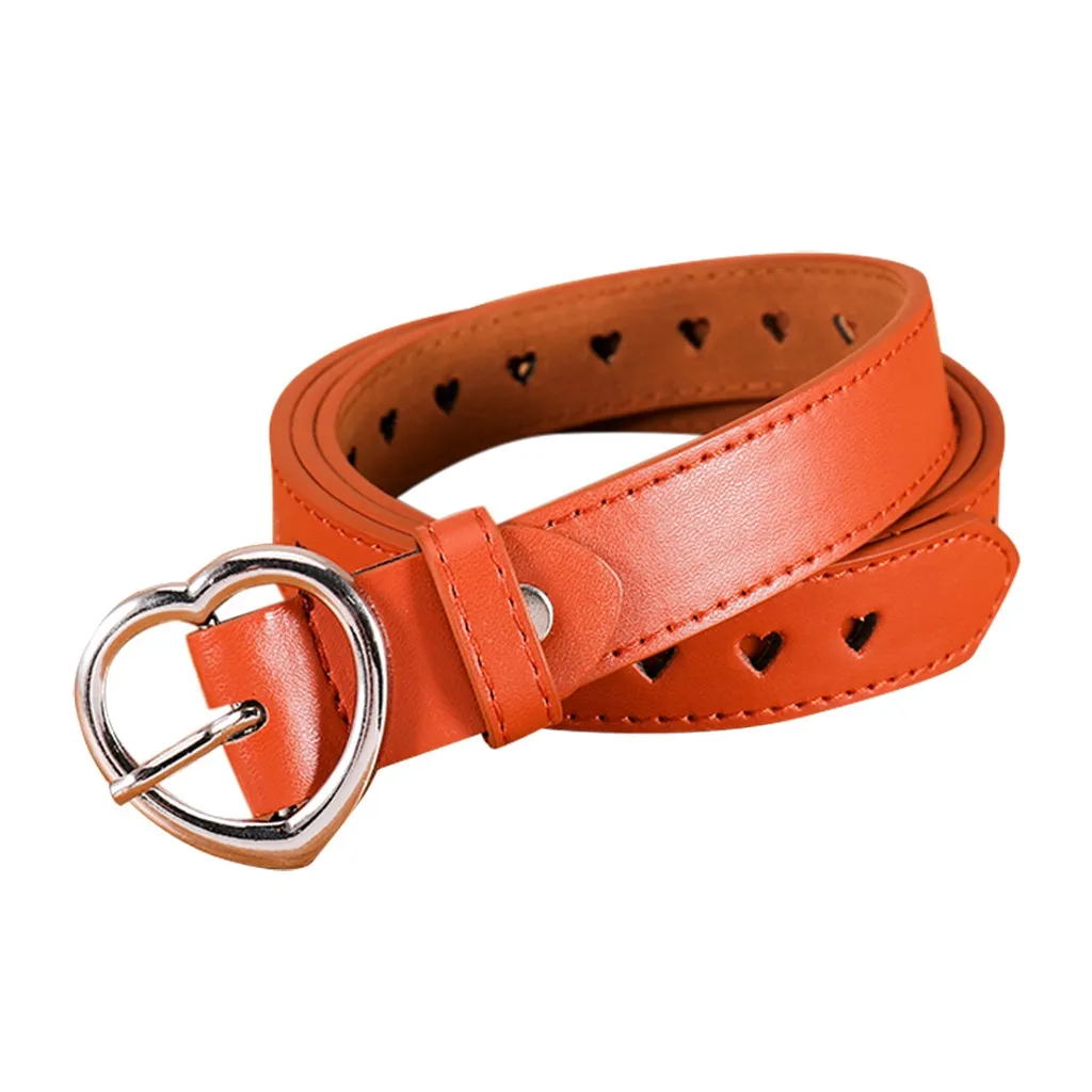 Женский кожаный пояс SAGACE тонкий регулируемый карамельных цветов для