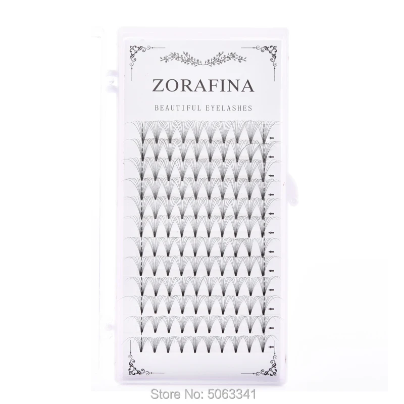 ZORAFINA 10D Поддельные ресниц фальшивых работ отдельные ресницы, ложные