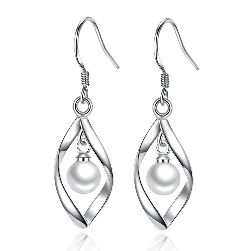 earrings girl rotating pearl south Korean style joker simple student long ear line fringe earring | Украшения и аксессуары