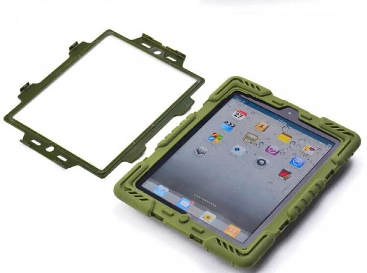Pepkoo Spider Экстремальный военный, повышенная нагрузка Водонепроницаемый для защиты от дождя/пыли/ударопрочный с подставкой повесить чехол для iPad 2/3/4