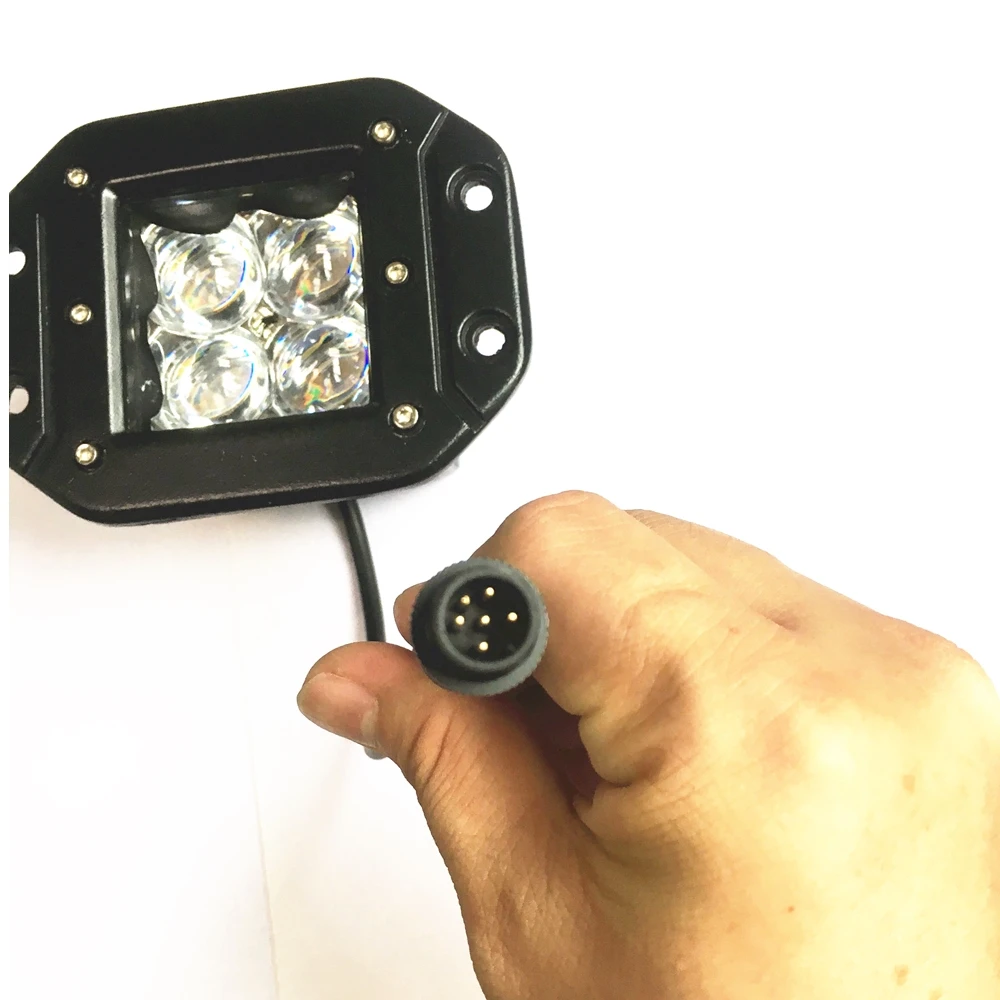 2 шт. 5D 16 Вт светодиодный рабочий светильник 3X3 дюйма Pod RGB цвет Bluetooth приложение управление автомобильный светильник для внедорожника ATV SUV 12 В 24 В с бесплатной жгут