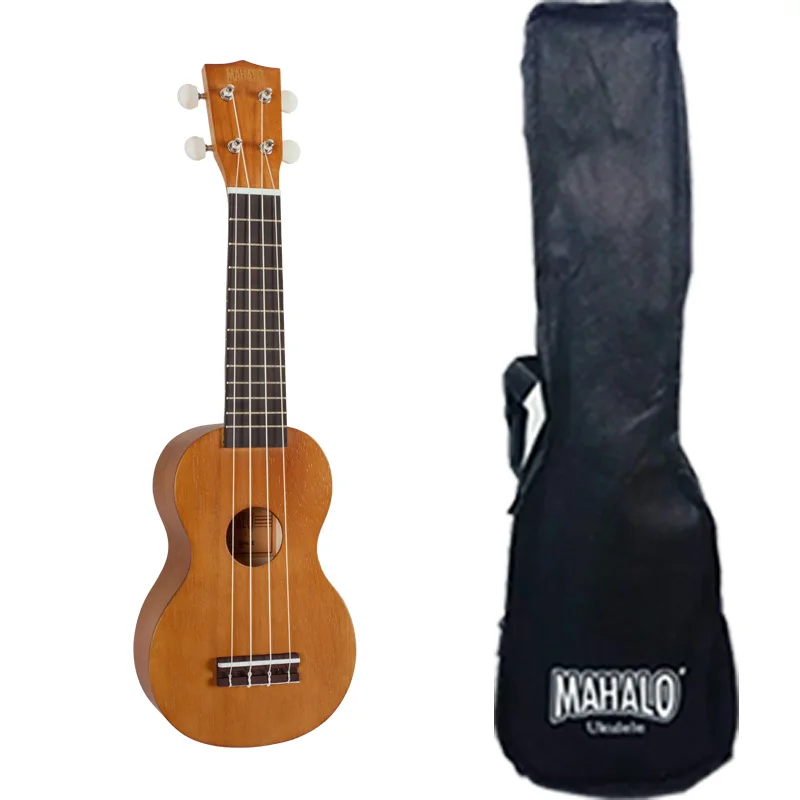 Mahalo MK1PWTBR Ukulele soprano with case strings Aquila wide neck color Transparent Brown series Kahiko Plus | Спорт и развлечения