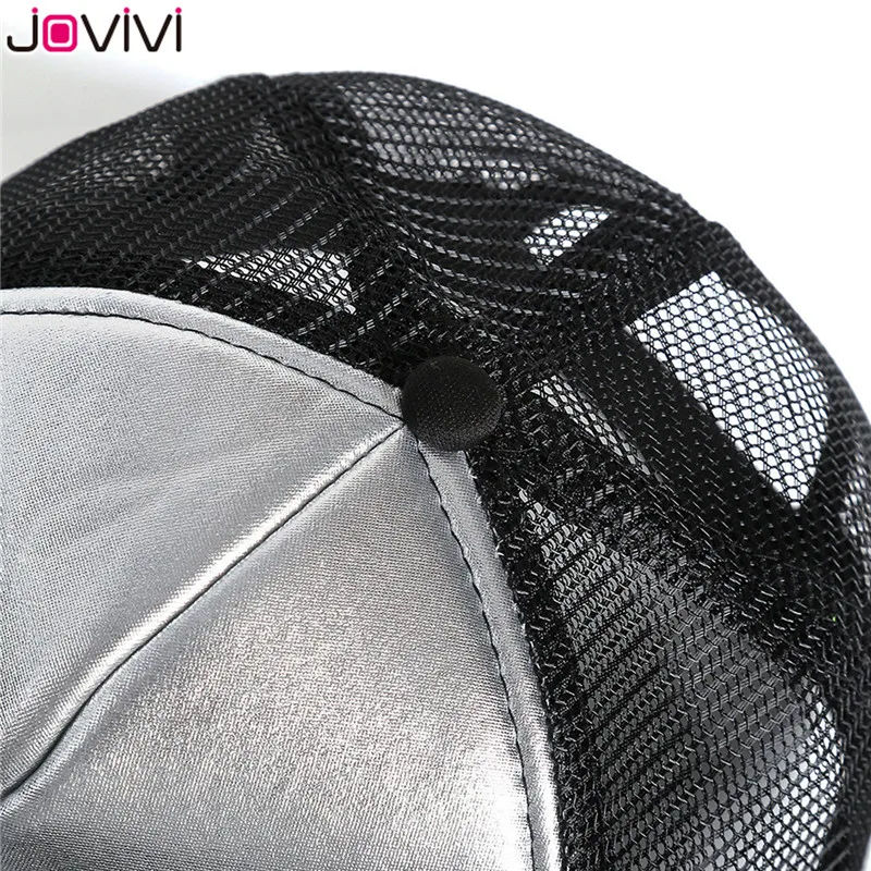 Мужские и женские кепки Jovivi бейсболка в стиле хип-хоп с блестками сеткой 2 вида