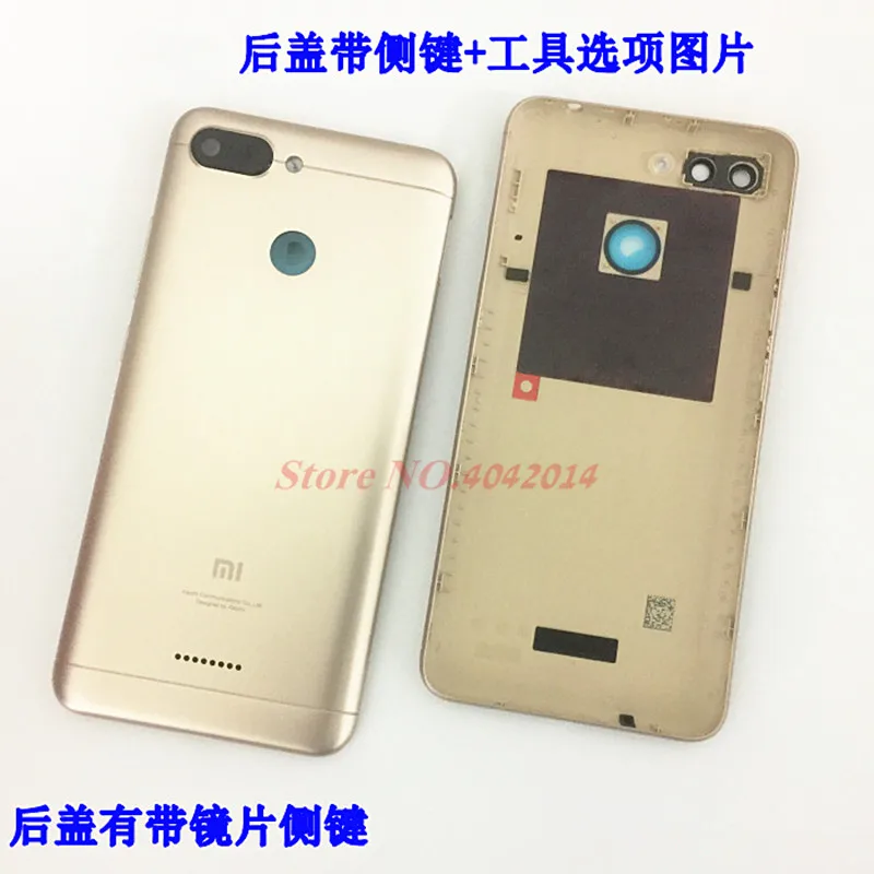 Оригинальный металлический корпус для Xiaomi Redmi 6 задняя крышка батарейного отсека