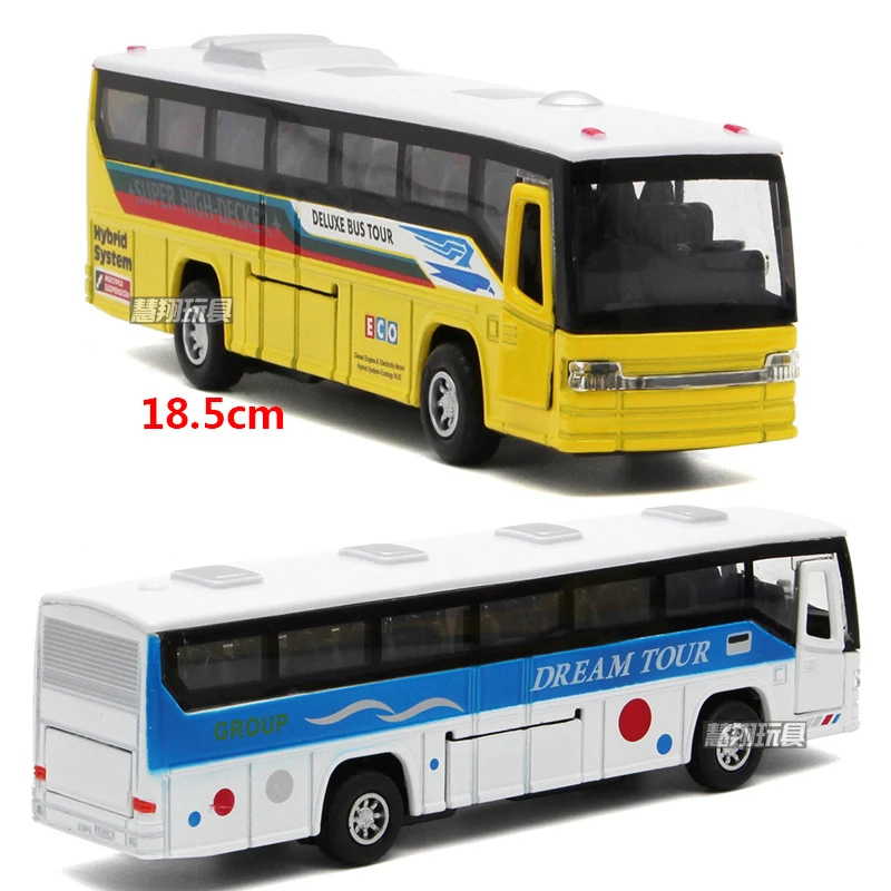 Модель туристического автобуса в масштабе 1:32 модель из сплава с подсветкой