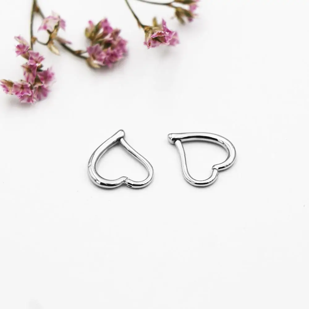 Хирургические серьги для пирсинга в виде сердца из нержавеющей стали | Украшения