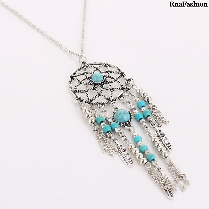 RNAFASHION ювелирные изделия ожерелья и кулоны для женщин в богемном стиле с голубым