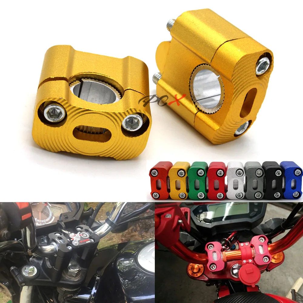

Motorcycle 22mm-28mm Handlebar Fat Bar Riser Mount Clamp Adaptor